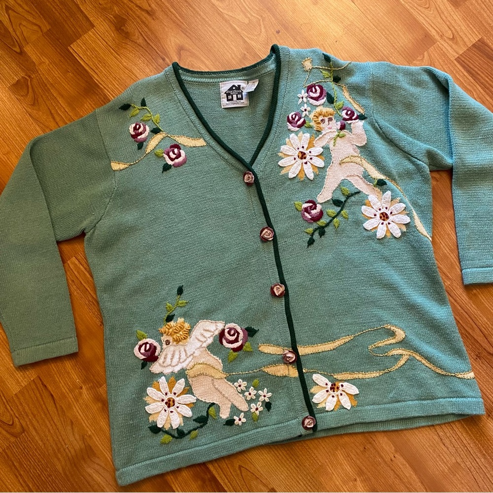 Vintage Storybook Knits Cupid Sweater size 2X